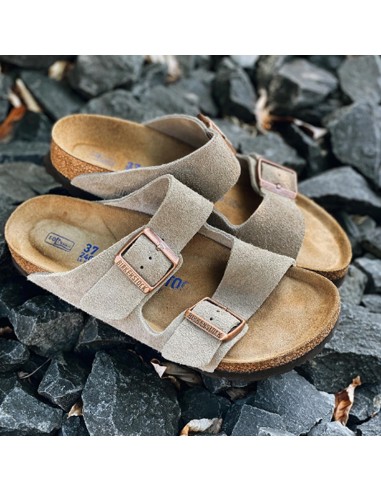ARIZONA TAUPE- SUEDE LEATHER SOFT FOOTBED