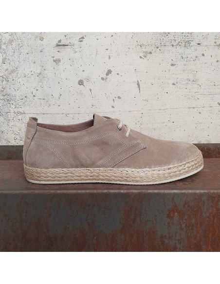 ESPADRILLAS IN PELLE CON FONDO IN CORDA
