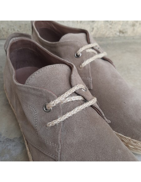 ESPADRILLAS IN PELLE CON FONDO IN CORDA