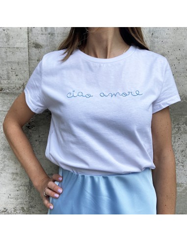 LUMINA T-shirt "ciao amore" azzurro