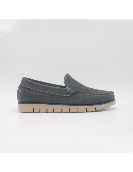 Mocassino in nabuck blu