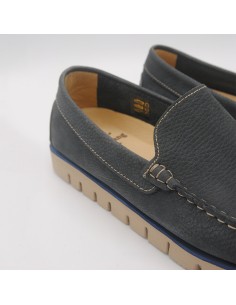 Mocassino in nabuck blu 2