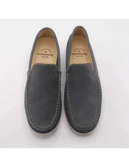 Mocassino in nabuck blu