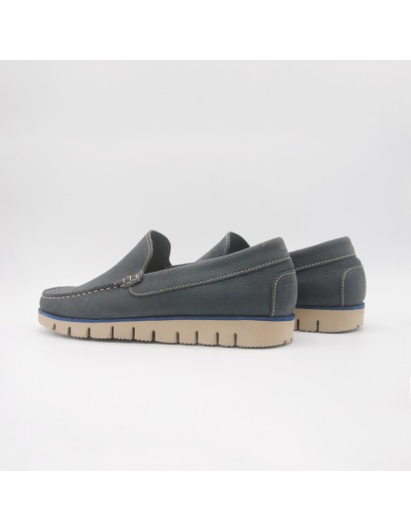 Mocassino in nabuck blu
