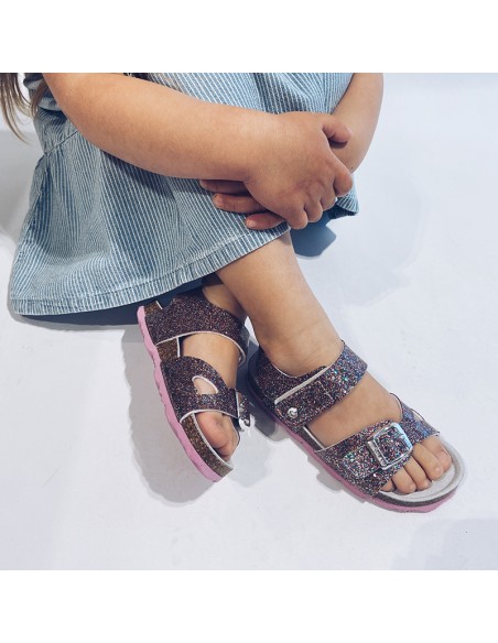 GRUNLAND SB1790 SANDALO GLITTER MULTICOLOR BABY