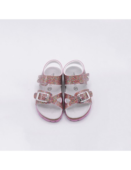 GRUNLAND SB1790 SANDALO GLITTER MULTICOLOR BABY