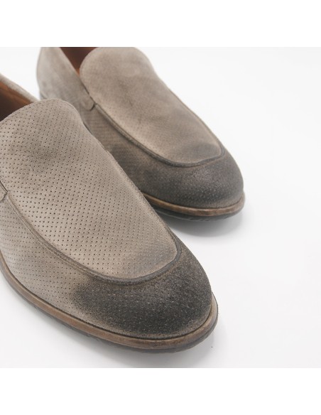 Igi&co mocassino in pelle scamosciata peltro