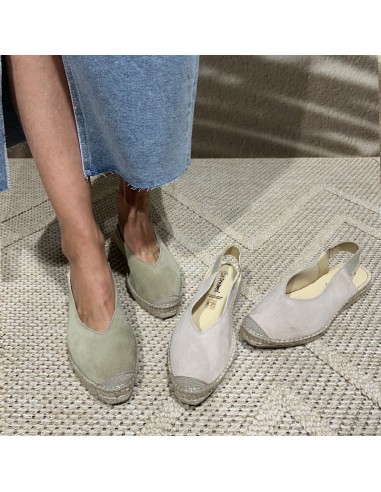 Espadrillas/ballerina in camoscio verde