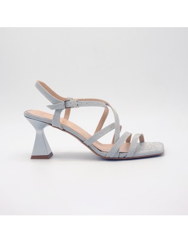 Nacree sandalo con listini argento...