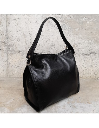 Maxi-bag giornaliera in pelle nera