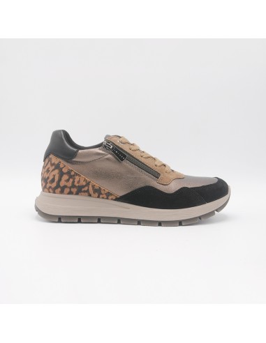 IGI&CO 6672566 sneakers in pelle bronzo ed animalier