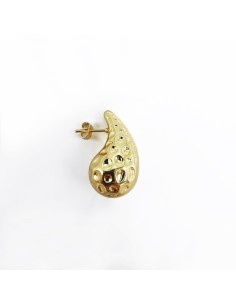 Orecchini gocca martellata oro 2