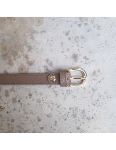 Cinturina 1.5 in pelle taupe