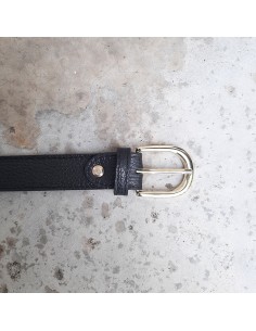 Cintuta 2.5 in pelle nera/oro