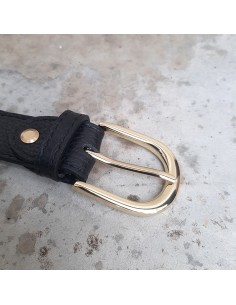 Cintuta 2.5 in pelle nera/oro 2