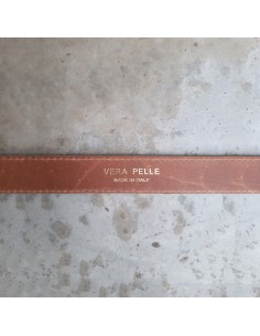 Cintura 2.5 in pelle taupe 2