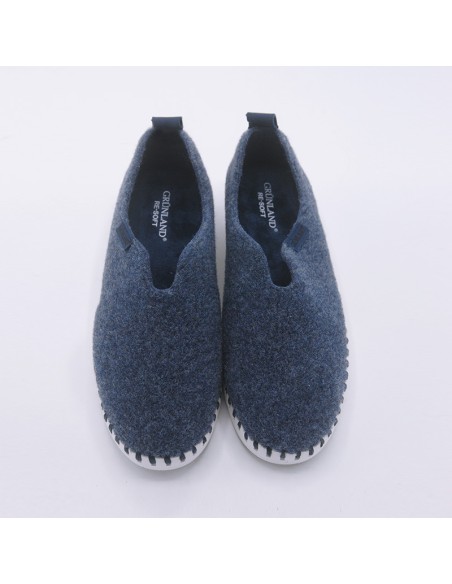 GRUNLAND PANTOFOLA IN FELTRO BLU