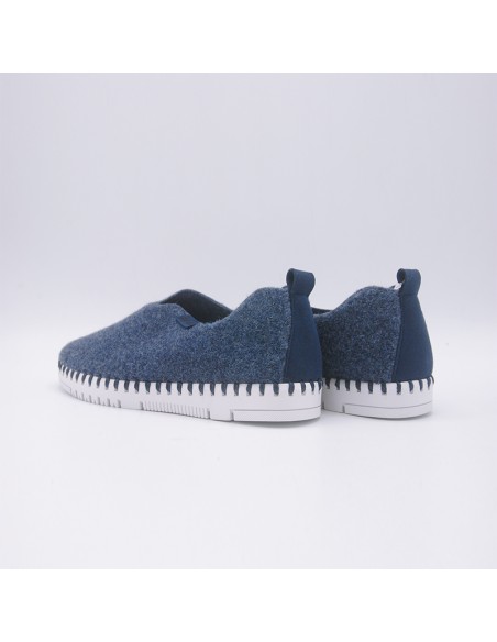GRUNLAND PANTOFOLA IN FELTRO BLU