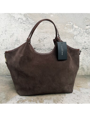 Pasinetti maxi-bag in camoscio t.moro