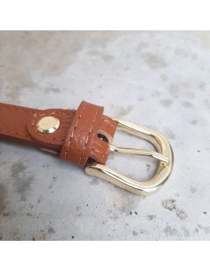 Cinturina in pelle 1.5 cuoio 2