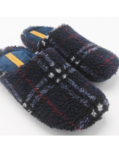 Ciabatta peluches scozzese blu Ciabatta peluches scozzese blu