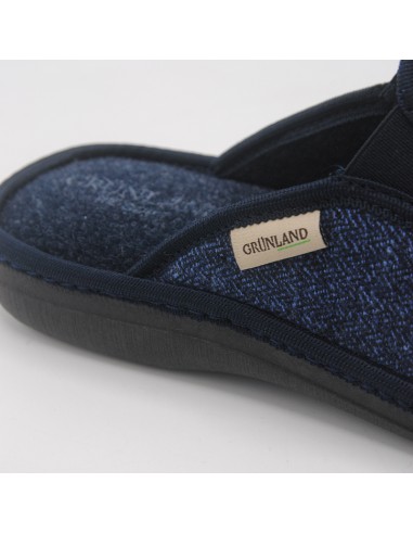 Grunland ciabatta in tessuto spigato blu