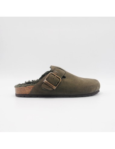 Grunland sabot scamosciato verde con pelo