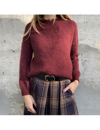 Maglione mohair bordeaux