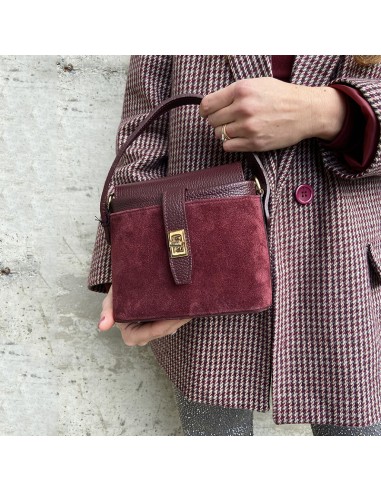 Minisecchiello in pelle bordeaux