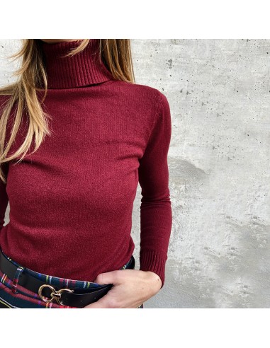 Dolcevita maglia bordeaux