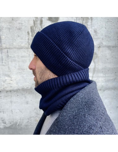 Coordinato cappellino + sciarpa blu