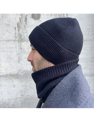 Coordinato cappellino + sciarpa nero