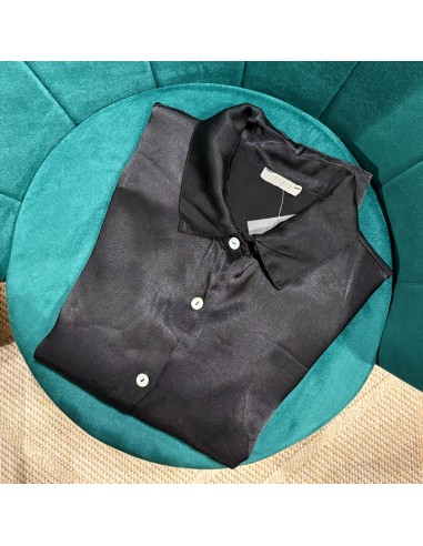 Camicia satin nera