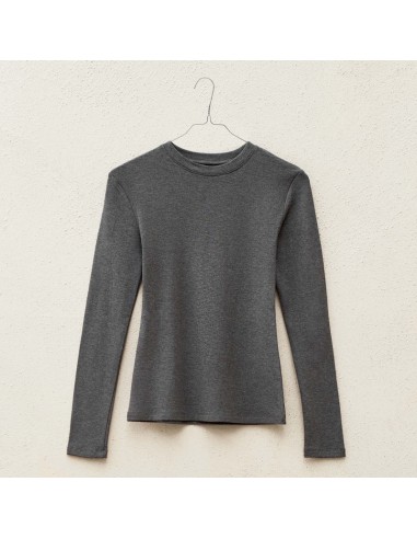 Lumina maglia basic felpata grigio