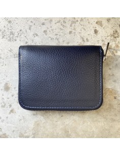 Portafoglio in pelle blu...