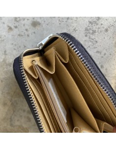 Portafoglio in pelle blu... 2