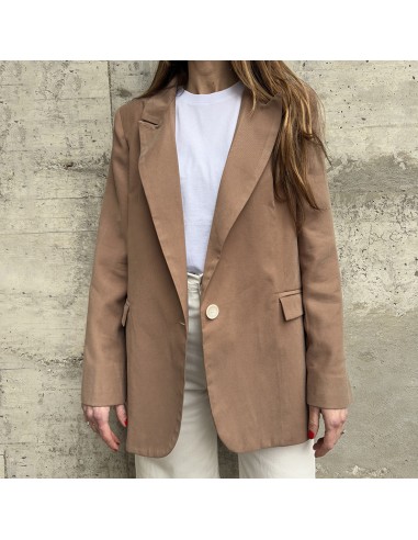 Lumina blazer monopetto camel