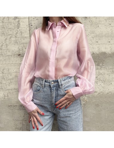 Camicia cupro rosa