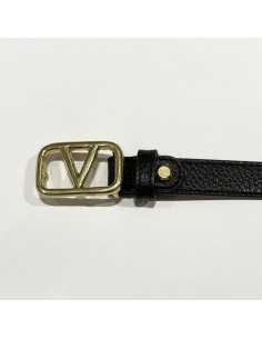 Cintura in pelle nera con...