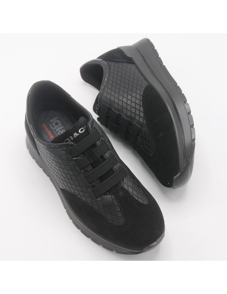 IGI&CO 6674000 sneakers in pelle nera