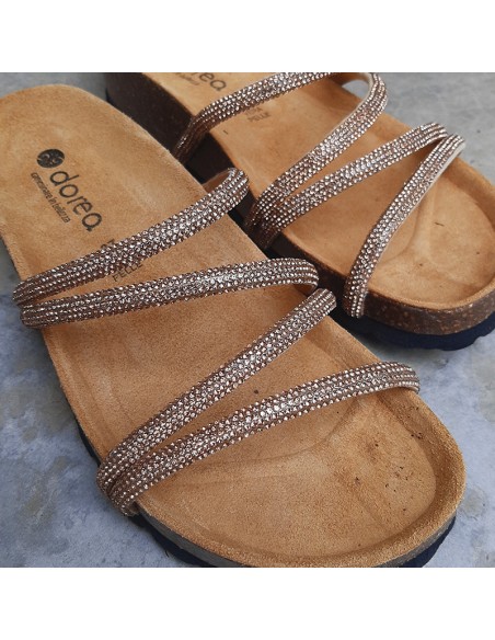 DOREA CIABATTA/SANDALO STRASS ORO