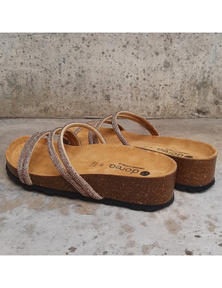 DOREA CIABATTA/SANDALO STRASS ORO