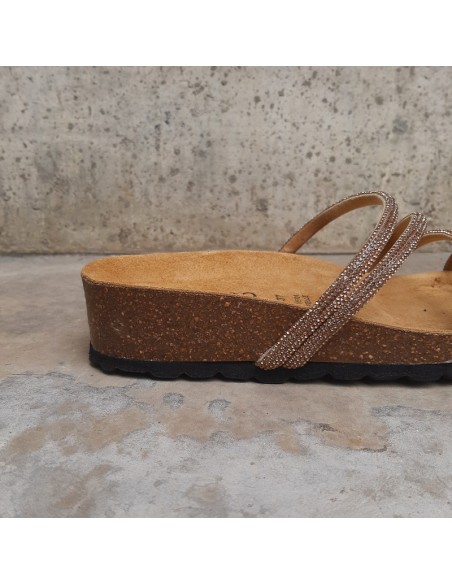 DOREA CIABATTA/SANDALO STRASS ORO