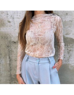 Maglia in pizzo chantilly...