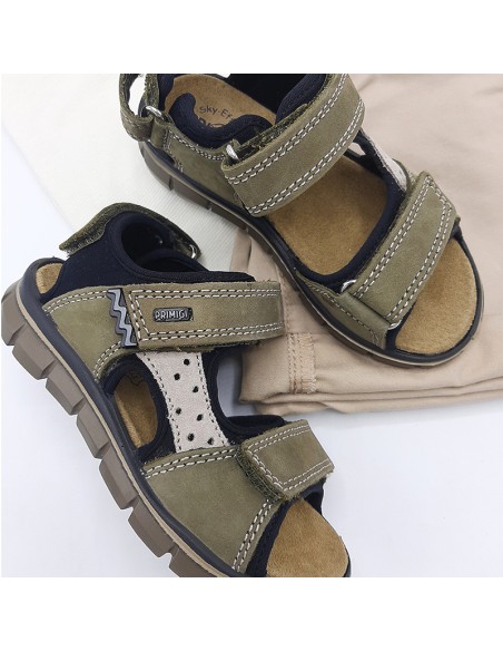 PRIMIGI 3896144 IN PELLE VERDE MILITARE