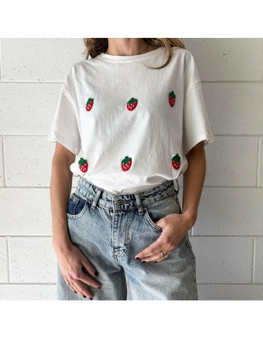 T-shirt in cotone con fragole