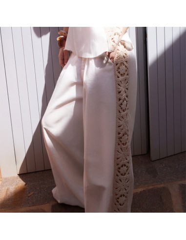Lumina pantalone in lino con banda