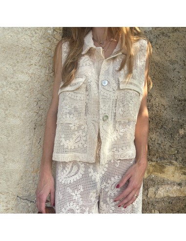 Lumina gilet crochet 100% Cotone 