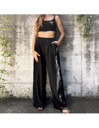 Completo in cotone top + pantalone nero