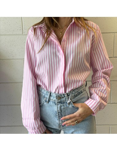 Camicia bainca + righe rosa